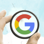 Hotel SEO Blog Cover image - featuring hand holding Google Logo