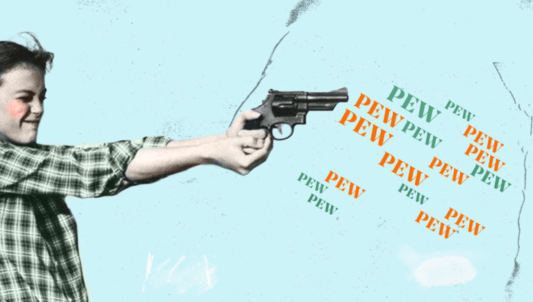 Will Hotel Direct Bookings kill OTAs for Good? Blog cover image of girl shooting word gun