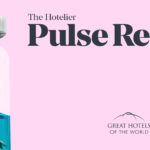Hotelier PULSE Report - 13th Edition cover with vaccine bottle and the dream of international travel.