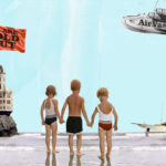 Trends for Hotels in Summer 2022 - Blog cover image featuring three children holding hands and looking at a ship, airplane, and hotel